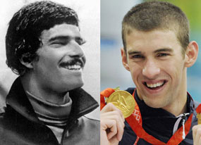 Mark Spitz, Michael Phelps Mark Spitz, Michael Phelps